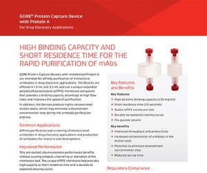 Image of Data Sheet for GORE® Protein Capture Devices